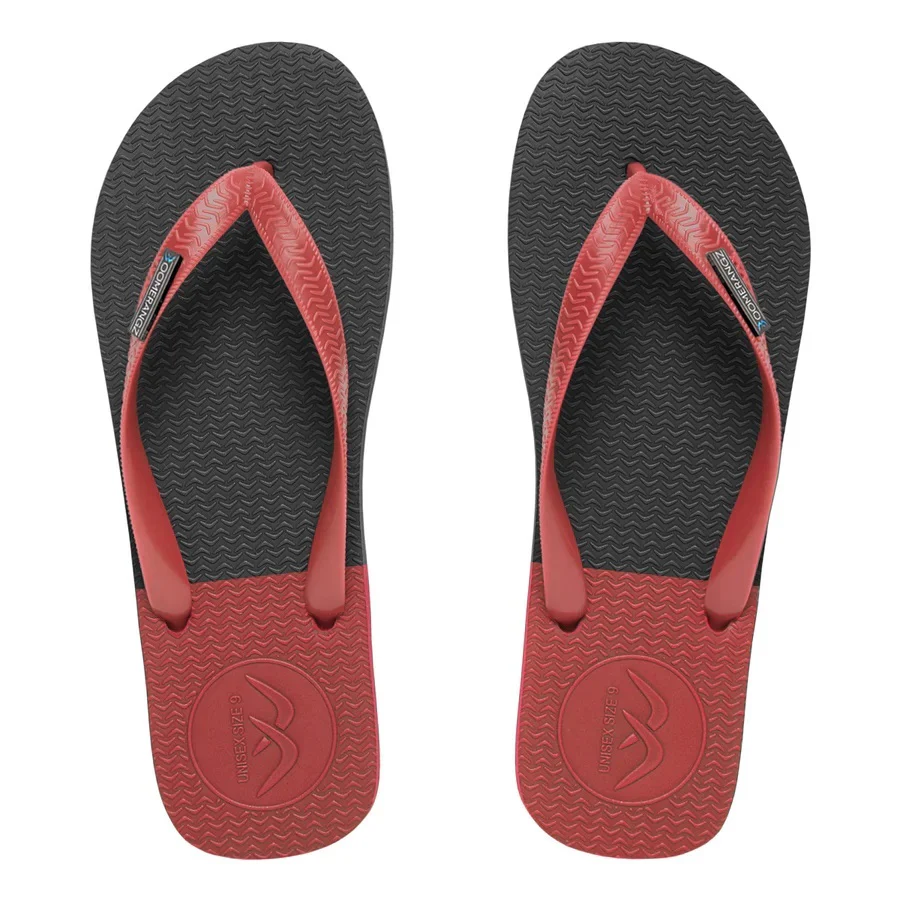 Boomerangz Regular Black/ Grey/ Red Thongs + Additional Straps - Image 6