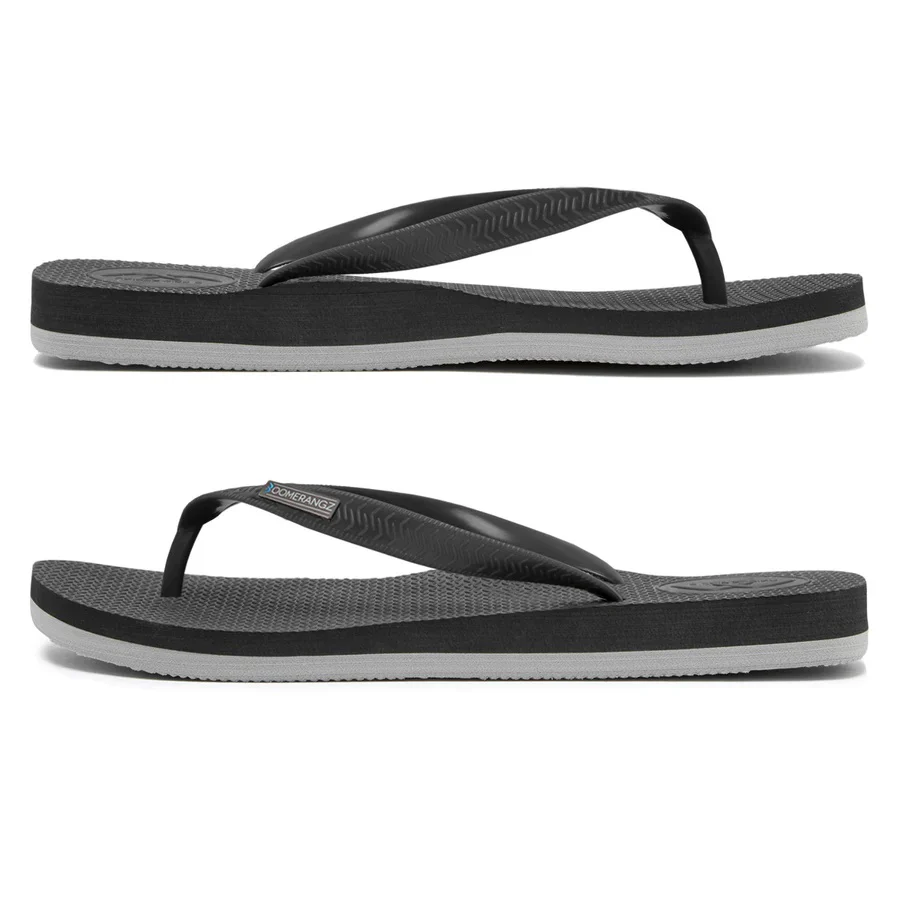 Boomerangz Regular Black/ Grey Thongs + Additional Straps - Image 4