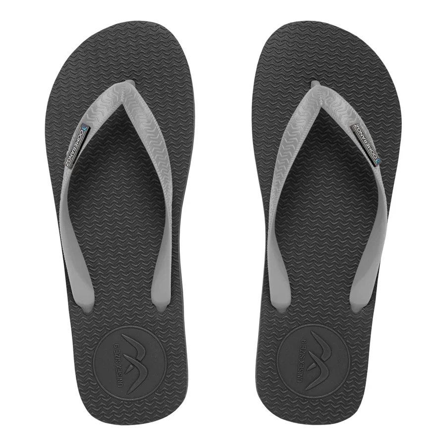 Boomerangz Regular Black/ Grey Thongs + Additional Straps - Image 6