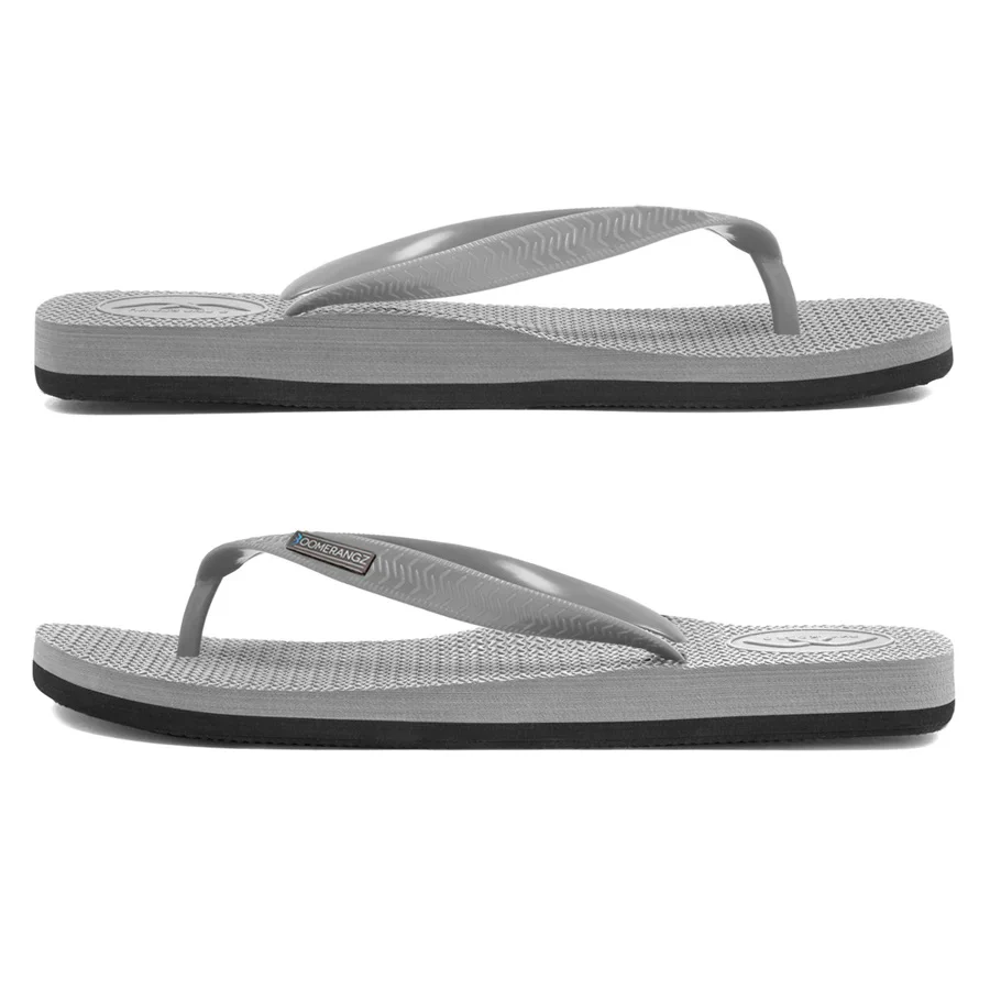 Boomerangz Regular Grey/ Black Thongs + Additional Straps - Image 4