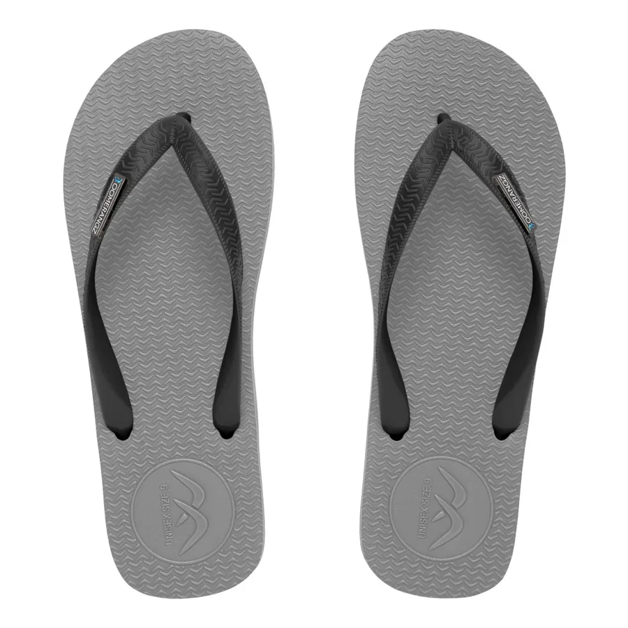 Boomerangz Regular Grey/ Black Thongs + Additional Straps - Image 6