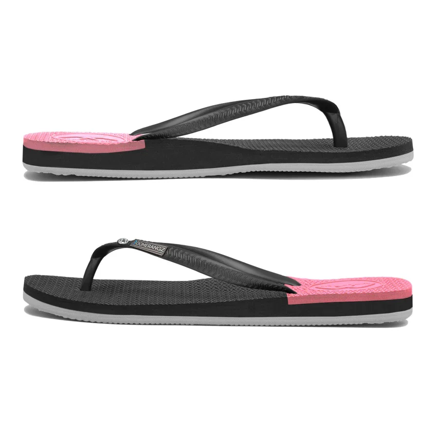 Boomerangz Slim Black/ Grey/ Pink Thongs + Additional Straps - Image 4
