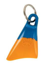 Churchill Makapuu Fin Keyring - Blue/ Gold