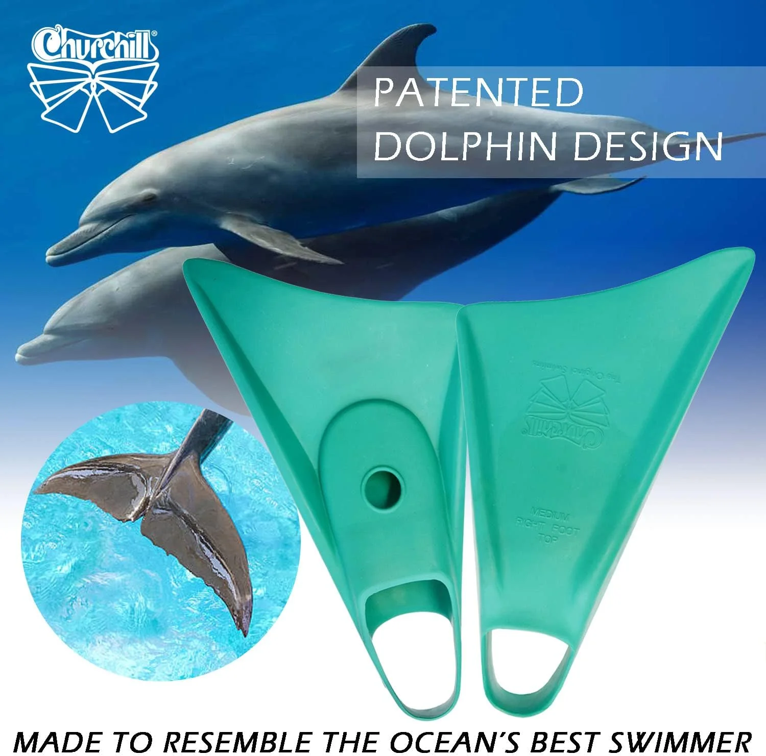 Churchill Makapuu V2 Fins - OG Green - Image 6