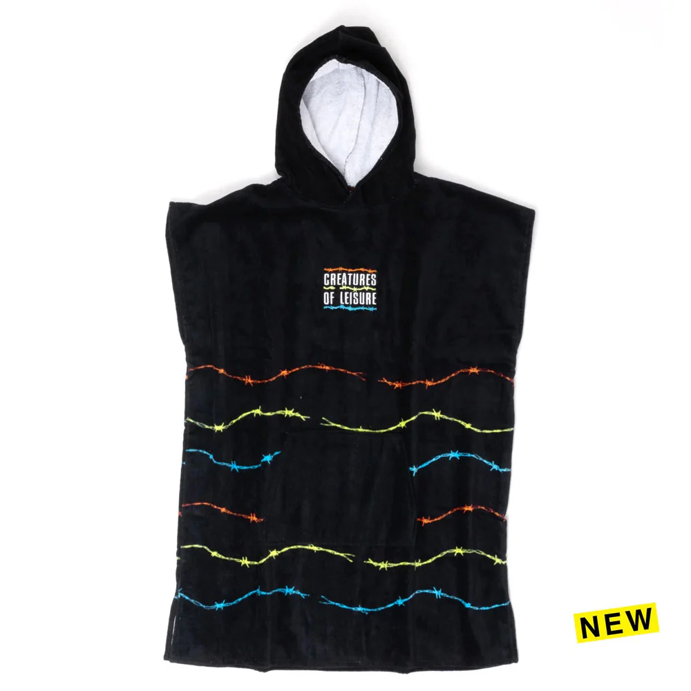 Creatures of Leisure Grom Towel Poncho - Barbed Wire