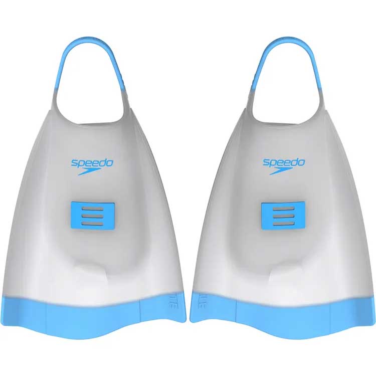 DMC X Speedo Elite Fins - White/ Blue Atoll