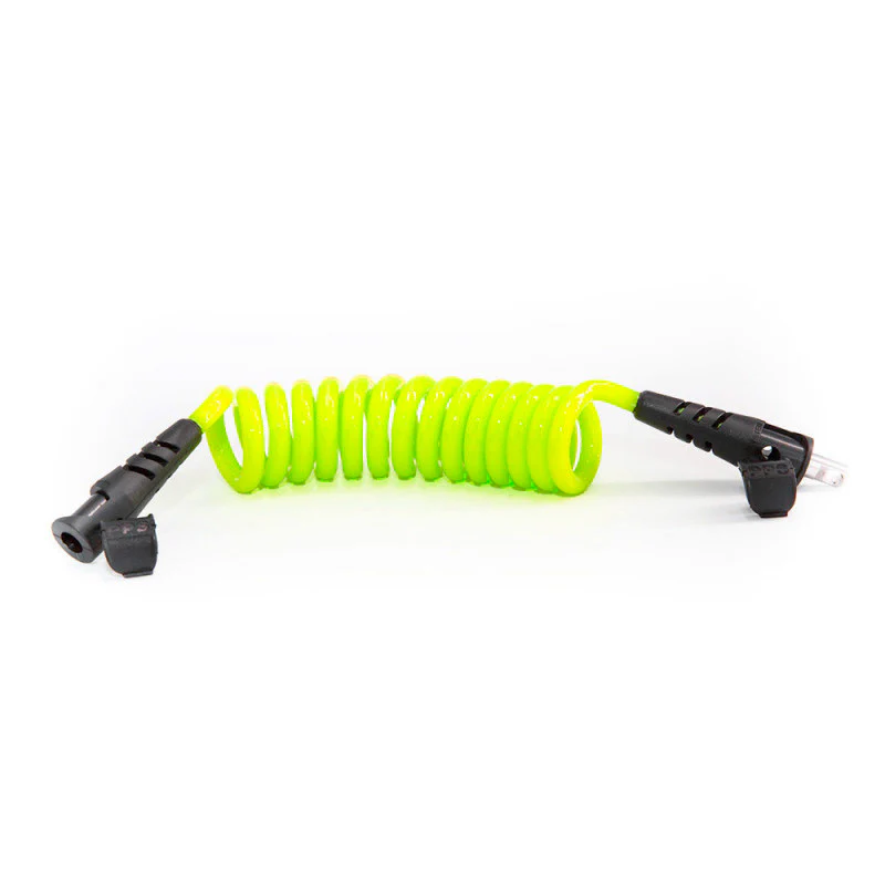 Pride Replacement Charger 7mm Coil Leash - Fluro Yellow