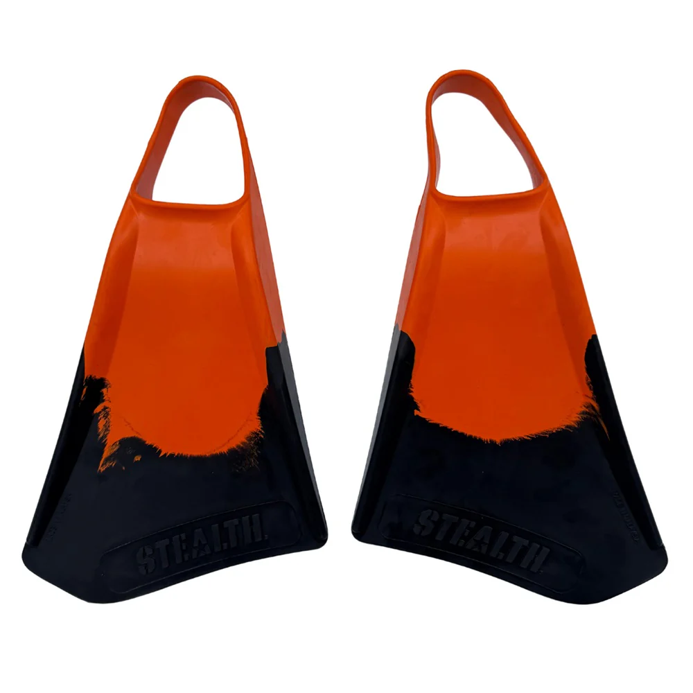 Stealth S4 Fins - Black/ Orange