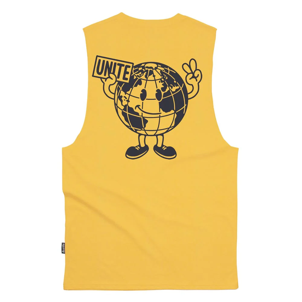 Unite Peace Tank T-Shirt - Yellow - Image 2