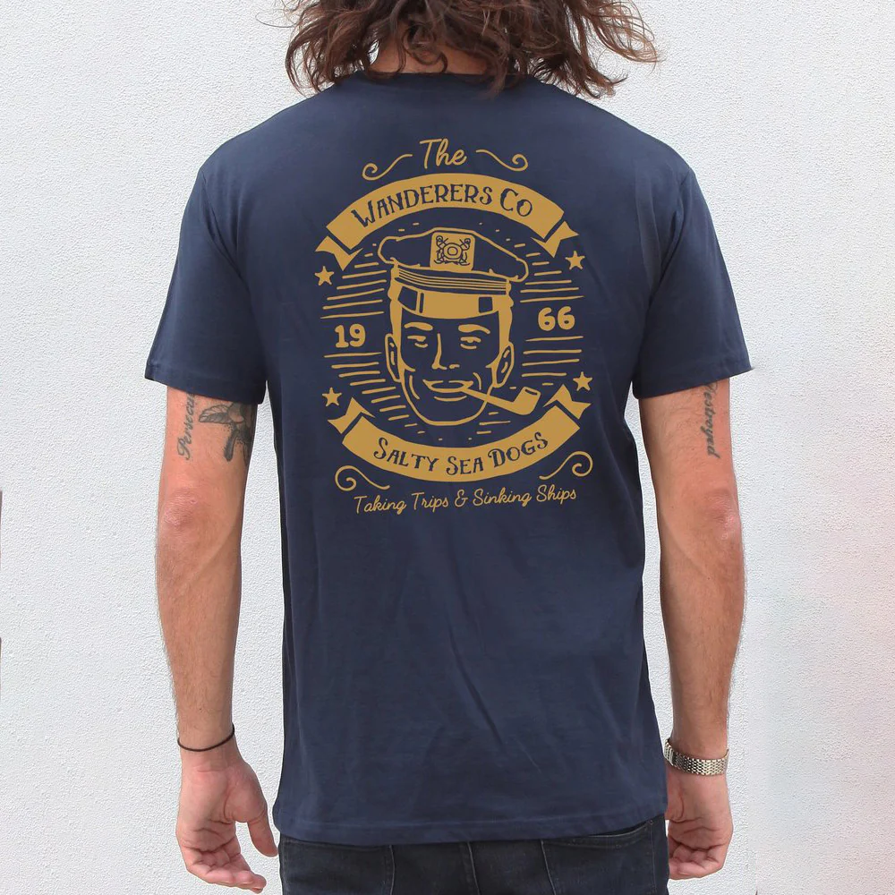 Wanderers Salty Sea Dogs T-Shirt (Navy Blue) - Image 2