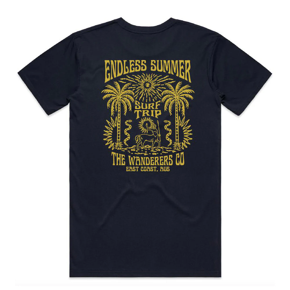 Wanderers Surf Trip T-Shirt (Navy Blue) - Image 2